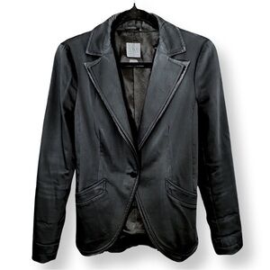 [ ARMANI EXCHANGE ] Deep Navy Tuxedo Blazer w/Black Satin Trim : M : Like New